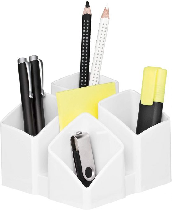 HAN 17450-13, SCALA Desk Tidy. Exclusive design meets function: elegant, glossy and expandable. With 4 compartments und card holder, black - Image 2