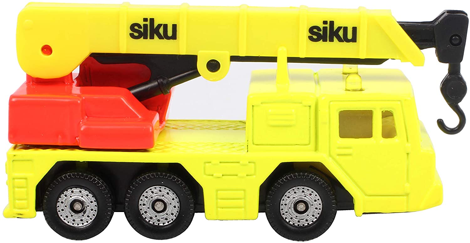 siku 1326, Hydraulic Crane Lorry, Metal,Plastic, Yellow,Red, Liftable crane arm, Yellow/Red, 7.6 x 2.8 x 3.7 cm - Image 3