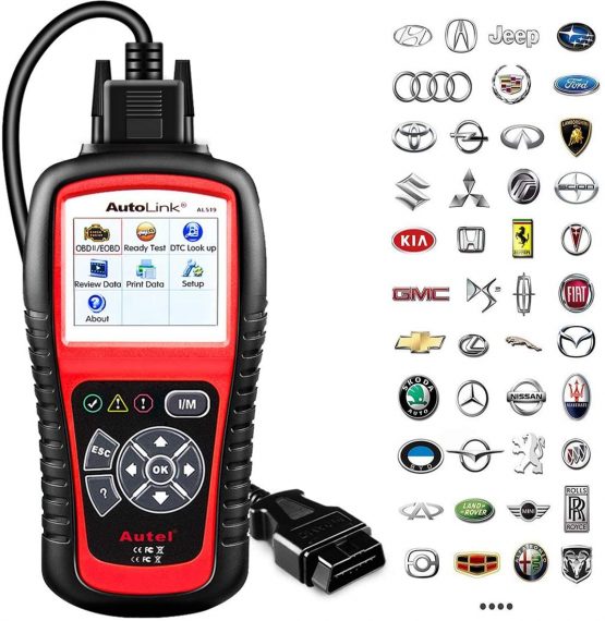 Autel AutoLink AL519 OBD2 Scanner, Enhanced Mode 6 Check Engine Code Reader, Car Diagnostic Tool with Read & Erase Fault Codes, Live Data, Readiness Check, Upgraded Version of AL319