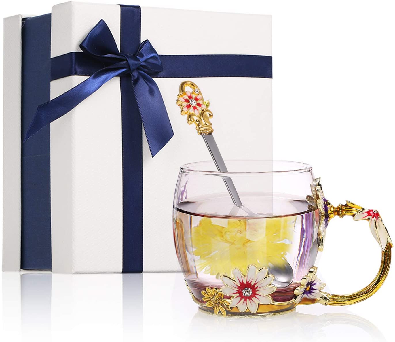 Decdeal Enamel Glass Mug