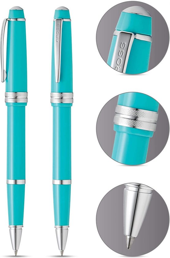 Cross Bailey Light Polished Teal Resin Rollerball Pen INCL. Premium Gift Box - Refillable Medium Gel Ink Rollerball AT0745-6 - Image 2
