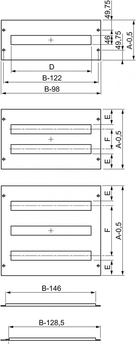 Schneider Electric nsymuc208 Cover Precut Spacial SF/SM – 200 x 800 mm – Screwed