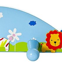 Mousehouse Gifts Jungle Safari Themed Children's Triple Coat Hook Wall Hooks for Door or Wall Hanging in Boys or Girls Nursery or Bedroom