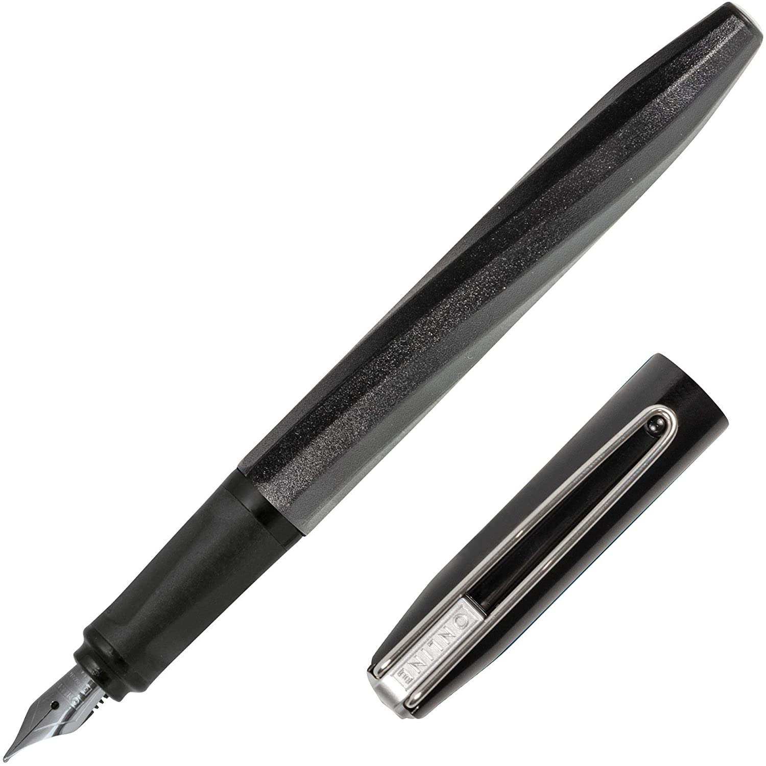 Online Slope Fountain Pen with Iridium Nib Line Width, Black