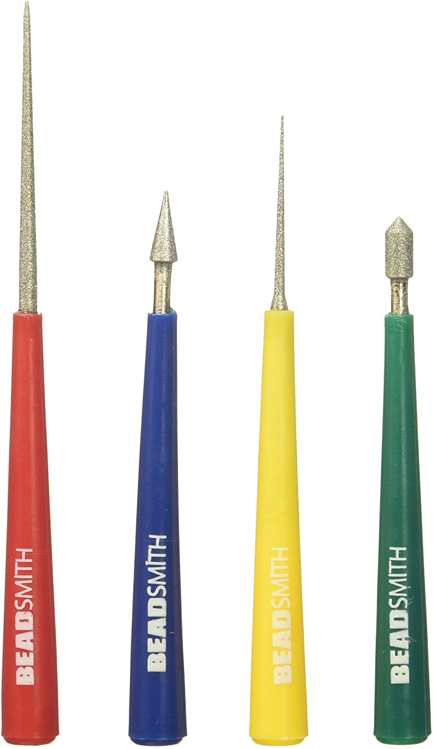 Beadsmith Bead Reamer Set 4Pcs, Acrylic, Multicoloured, 0.27 x 3.4 x 8.15 cm