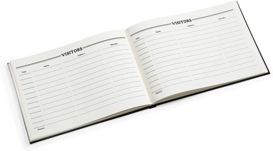 Arpan Deluxe Visitor Book Black for Business/Hotels/Guest Houses/Reception - Image 3