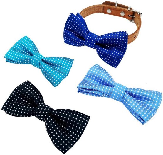 BIPY 5PCS Small Dogs Collar Bow Ties Puppies Cats Collar Charms Adjustable Accessories Slides Attachment Bowties for Costume Birthday Festival - Image 2