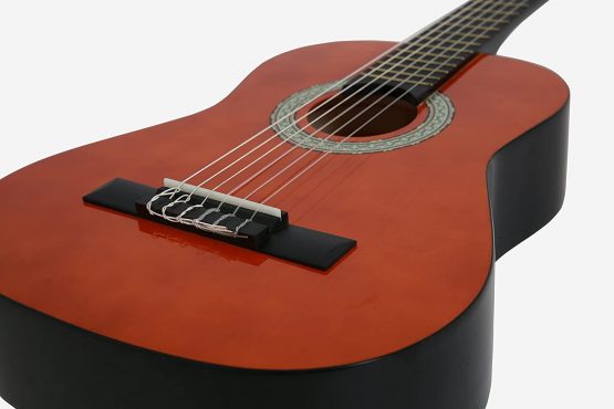 NAVARRA NV14PK Classical Guitar STARTER PACK 3/4 black with cream-colored binding - Image 3