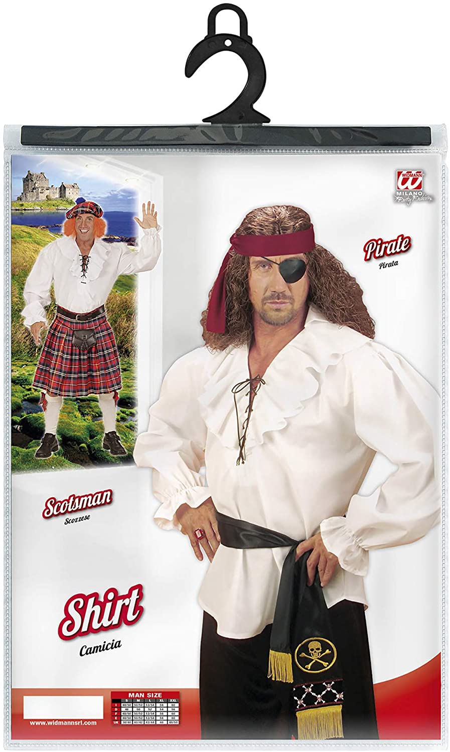 Pirate Shirt xL Mens - White Costume Extra Large for Buccaneer Fancy Dress - Image 2