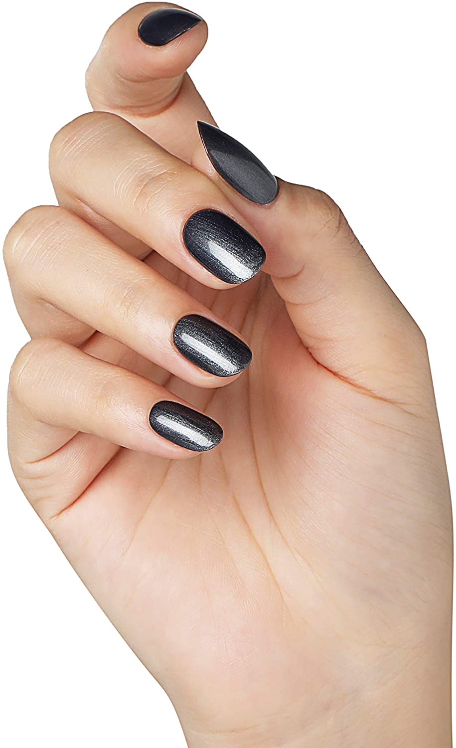 Bluesky Gel Nail Polish, Shiny Asphalt A022, Dark Grey, Glitter, Long Lasting, Chip Resistant, 10 ml (Requires Drying Under UV LED Lamp) - Image 3