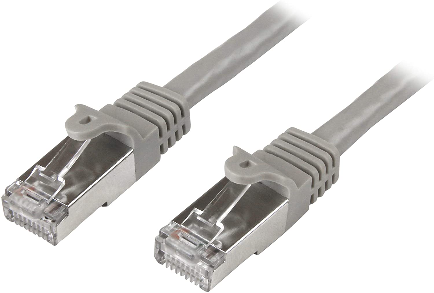 StarTech.com N6SPAT1MGR 1 m Cat6 Patch Cable, Shielded (SFTP) Snagless Gigabit Network Patch Cable - Grey Cat 6 Ethernet Patch Lead