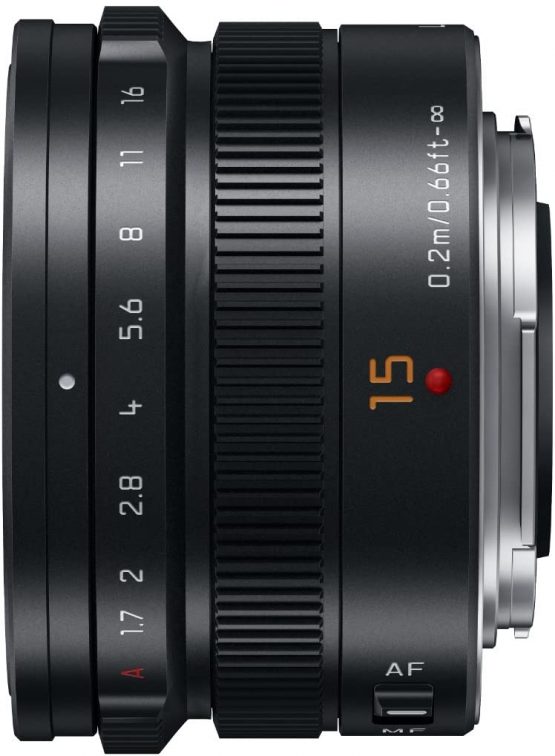 Panasonic H-X015E-K LEICA DG SUMMILUX 15mm F1.7 ASPH Lens - Black - Image 4