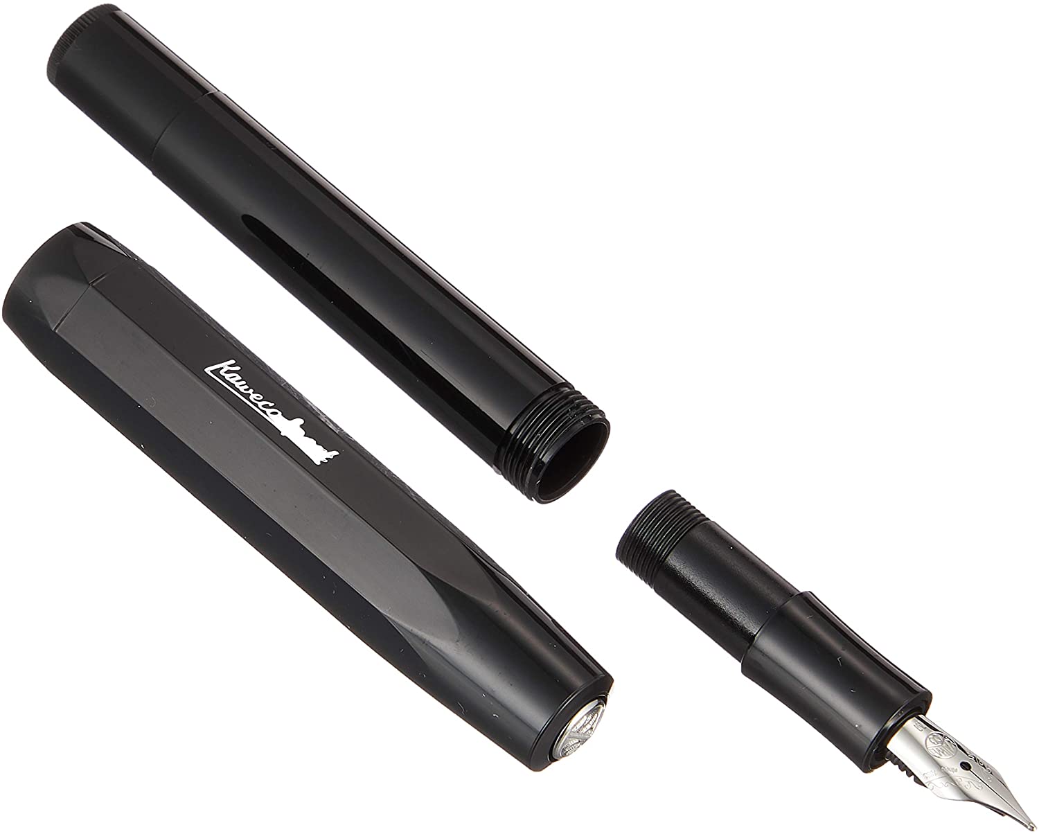 Kaweco SKYLINE SPORT Fountain Pen Black I Premium Writing Pen for Ink Cartridges 13 cm in Modern Design and Colour I Nib: M (Medium) - Image 2