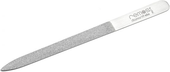 REMOS Diamond Nail File 15cm with Rough and fine Diamond Coating Stainless Steel
