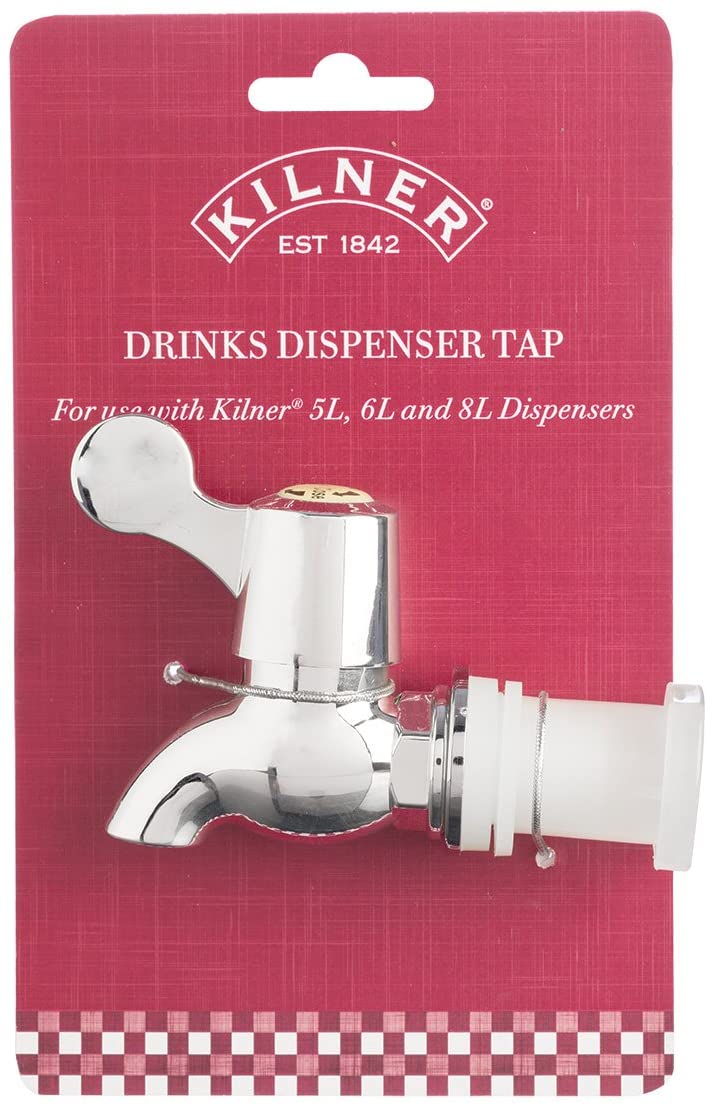 Kilner Replacement Tap for Drinks Dispensers Drip-Free Design with Leak-Proof Silicone Washers Fits 3 L