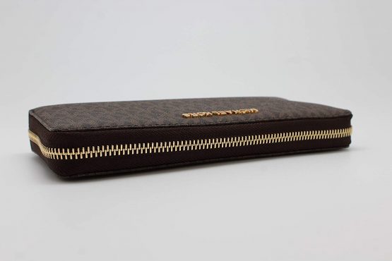 Michael Kors Women Jet Set Travel Large Travel Continental Wristlet Wallet Brown - Image 2