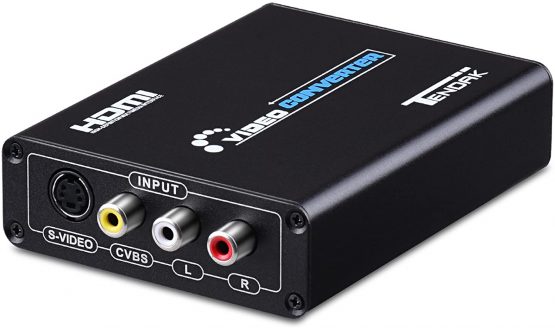 Tendak 3RCA AV CVBS Composite & S-Video R/L Audio to HDMI Converter Adapter Support 720P/1080P with 3RCA S-Video Cable for DVD PS3 Xbox HDTV - Image 2