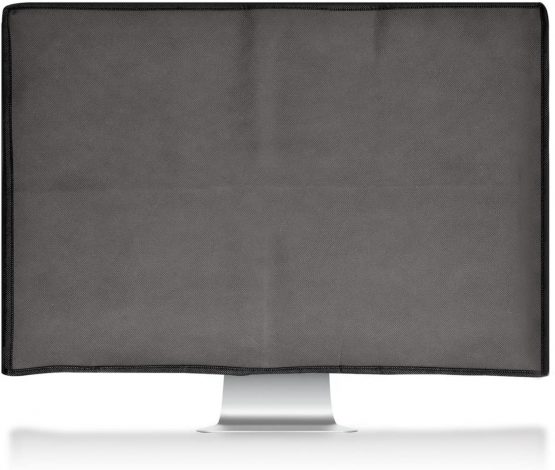 kwmobile Monitor Cover Compatible with 27-28" monitor - Monitor Cover Dust PC Screen Protector - Dark Grey - Image 4