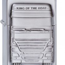 ZIPPO Unisex Adult TRUCKERS - KING OF THE ROAD EMBLEM WINDPROOF POCKET LIGHTER - Chrome