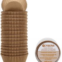 Gifbera Natural Standard Cupcake Baking Cases Odorless Paper Cups 400-Count