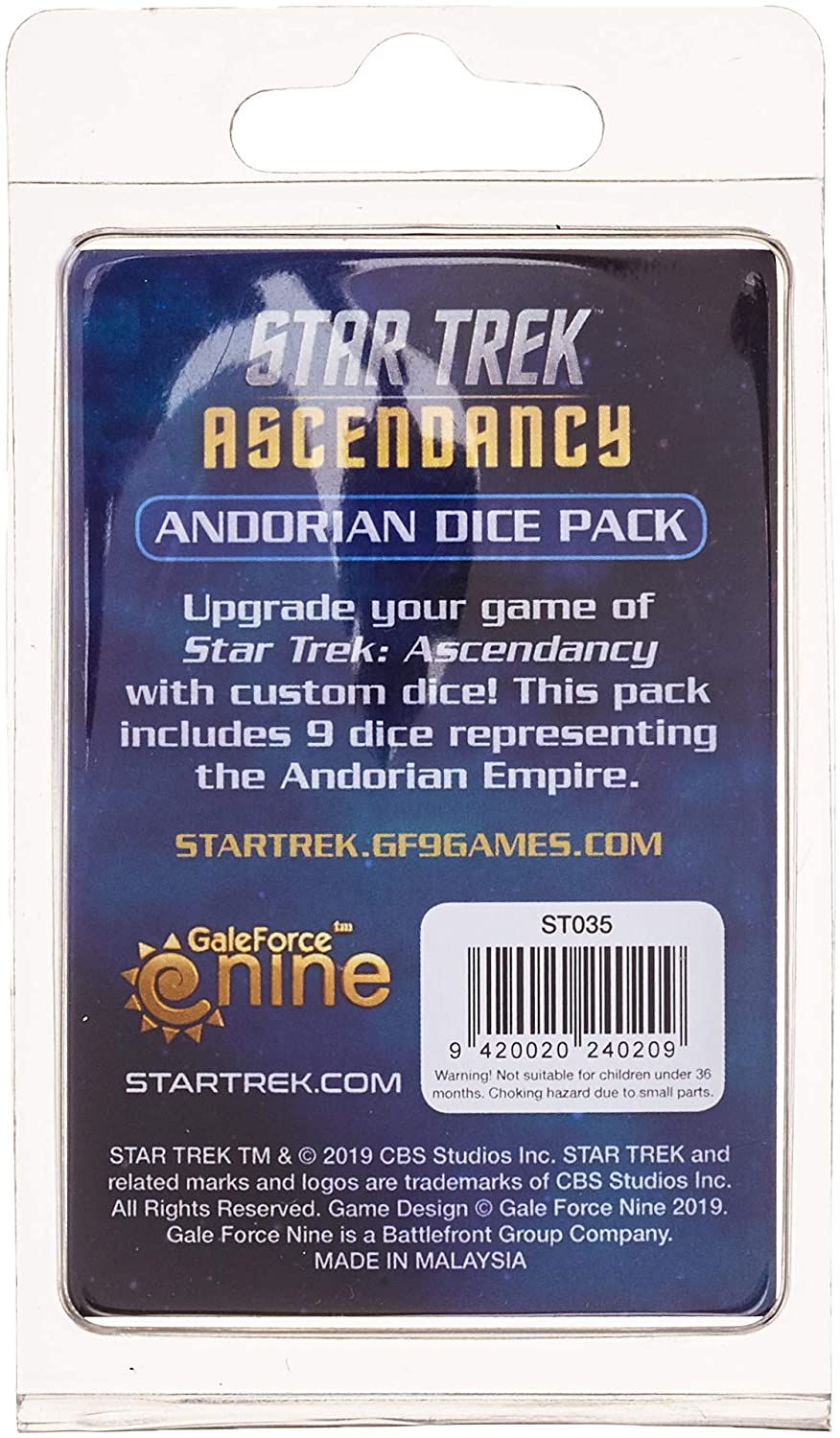 Star Trek Ascendancy: Dice Expansion - Andorian (x9) - Image 2
