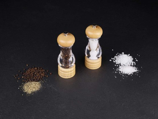 Cole & Mason H10538P 105 Salt and Pepper Mills | Precision+ Wooden | Beech/Acrylic | 165mm | Gift Set | Includes 2 x Salt and Pepper Grinders | Lifetime Mechanism Guarantee - Image 4