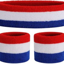 ONUPGO Kids Sweatbands Headband Wristband Set - Athletic Cotton Sweat Band for Sports (1 Headband + 2 Wristbands)