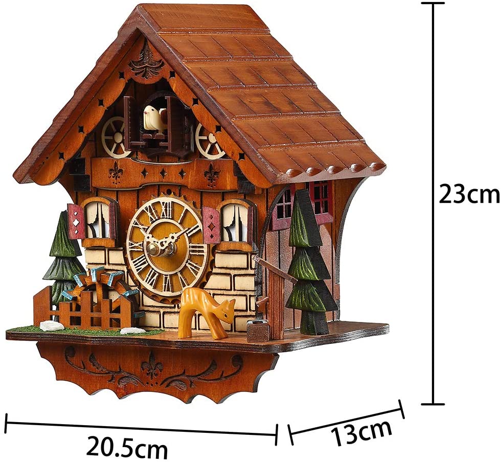 Kintrot Cuckoo Clock Handcrafted Traditional Black Forest Wooden Clock