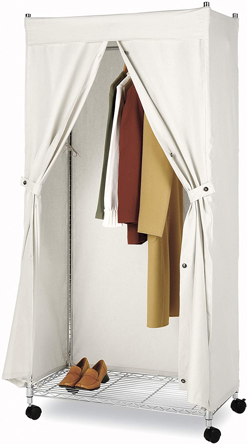 Whitmor 6462-389 Supreme Garment Rack Cover, Natural Canvas (Cover Only), 36"L x 18"W x 65.5"H - Image 4