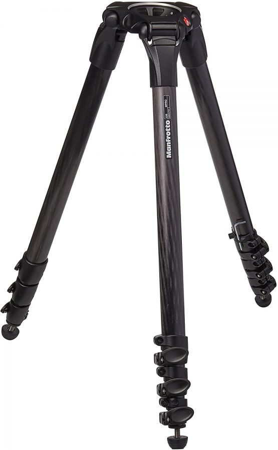 Manfrotto MPRO Carbon Fibre Video Tripod, Camera Tripod for DSLR, Mirrorless and Video Camera, Photography Accessories for Content Creation, Vlogging, Streaming