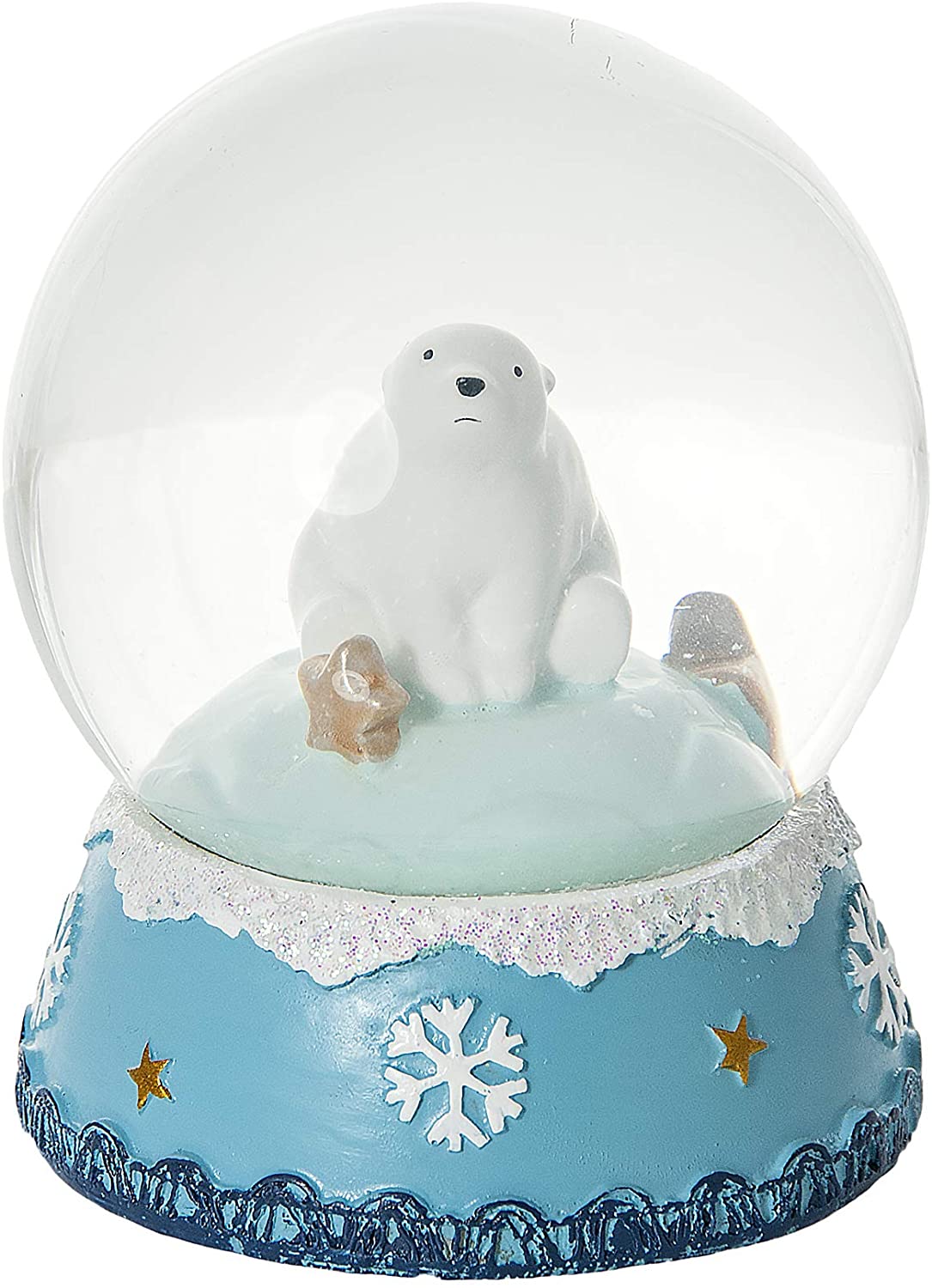 Mousehouse Gifts - Christmas Snow Globe with Non Musical Polar Bear, Glass Globe for Family Joy, Multicolor, Non Musical - Polar Bear