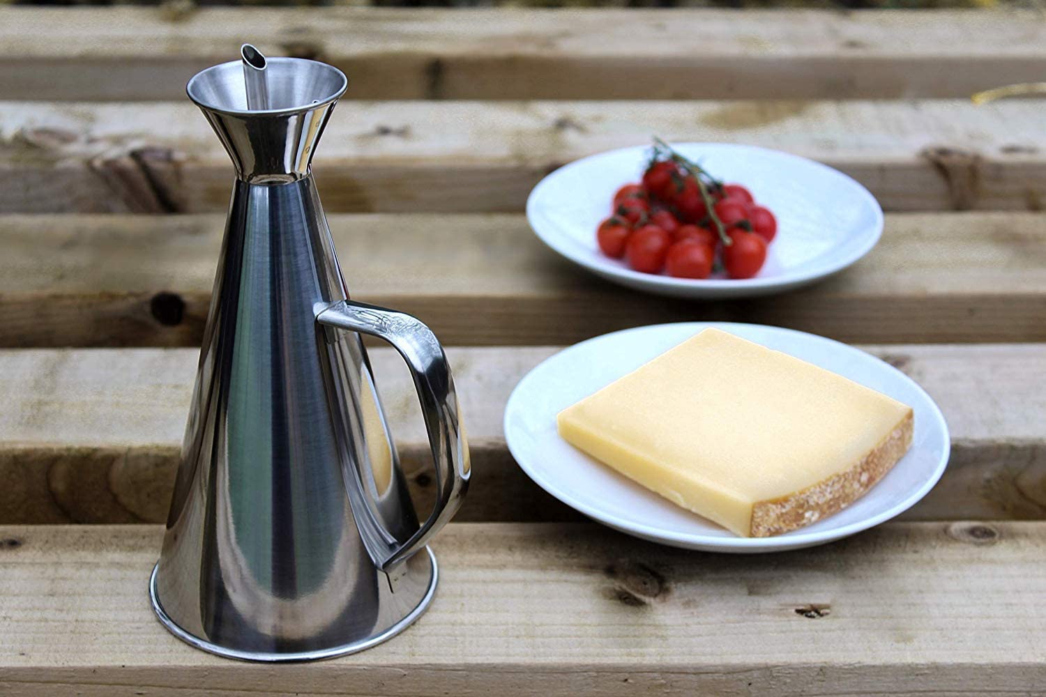 Olietta Oil Dispenser Stainless Steel Non Drip Leak Proof No Mess Olive Oil & Vinegar Pourer & Kitchen Drizzler Bottle 500ML 0.5 Litre Great for Pouring & Drizzling Easy to Clean & Leakproof - Image 4