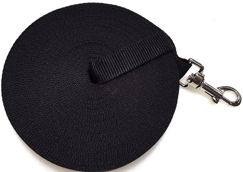 Maximum Pet Products Black dog training lead 30ft/9m