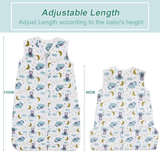 Lictin Baby Sleeping Bag - Baby Sleeping Sack Wearable Blanket 2.5 Tog, Baby Grow Bag Swaddle Wrap with Adjustable Length 90-110cm for Infant Toddler 18 to 36 Months - Image 2