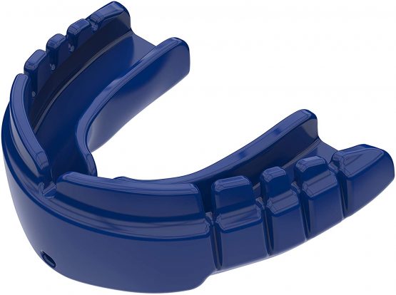 OPRO Snap-Fit Braces Mouthguard – Instant Fit Gum Shield for Rugby, Hockey, MMA, Lacrosse, Contact Sports – Dental Warranty, No Moulding Needed - with Detachable Helmet Strap