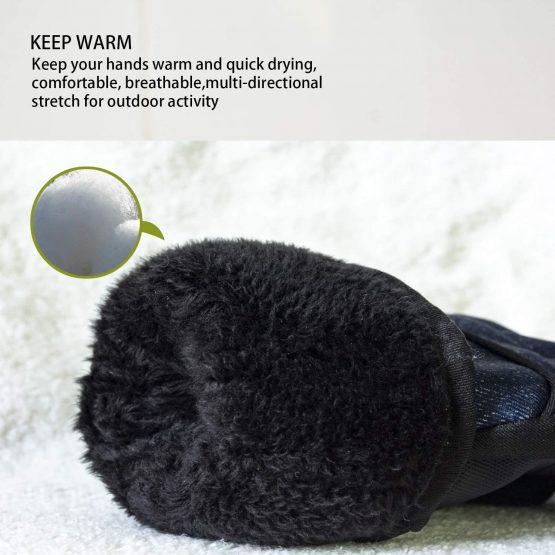 THome Child Winter Gloves, Kids Ski Gloves Waterproof Windproof Warm Gloves for Skiing Cycling Winter Boys Girls Aged 6-8T - Image 4