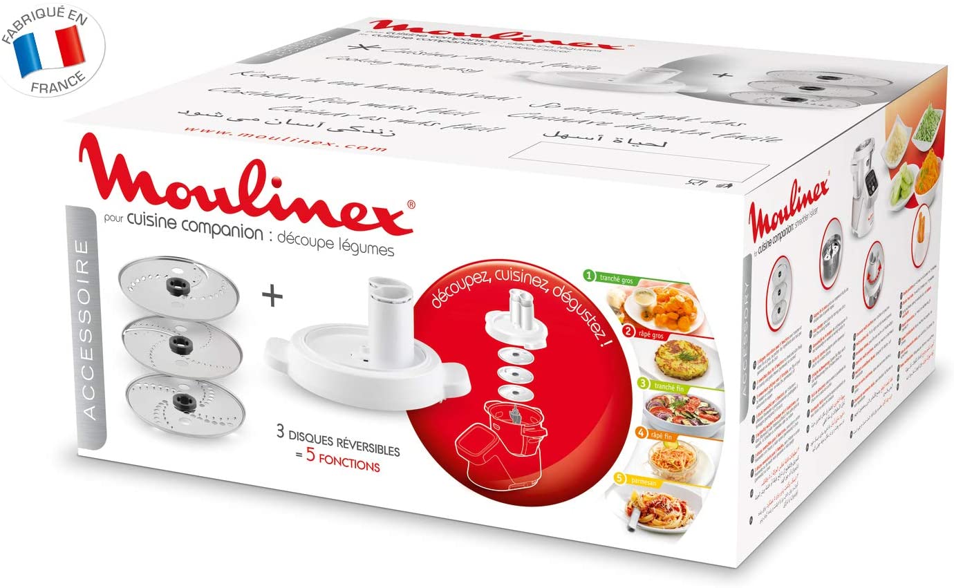 Moulinex XF383110 Vegetable Cutter for Cuisine Companion Robot, White