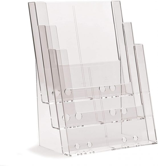Taymar Brochure Stand/Flyer Stand 3 Compartments DIN A4 Consecutive