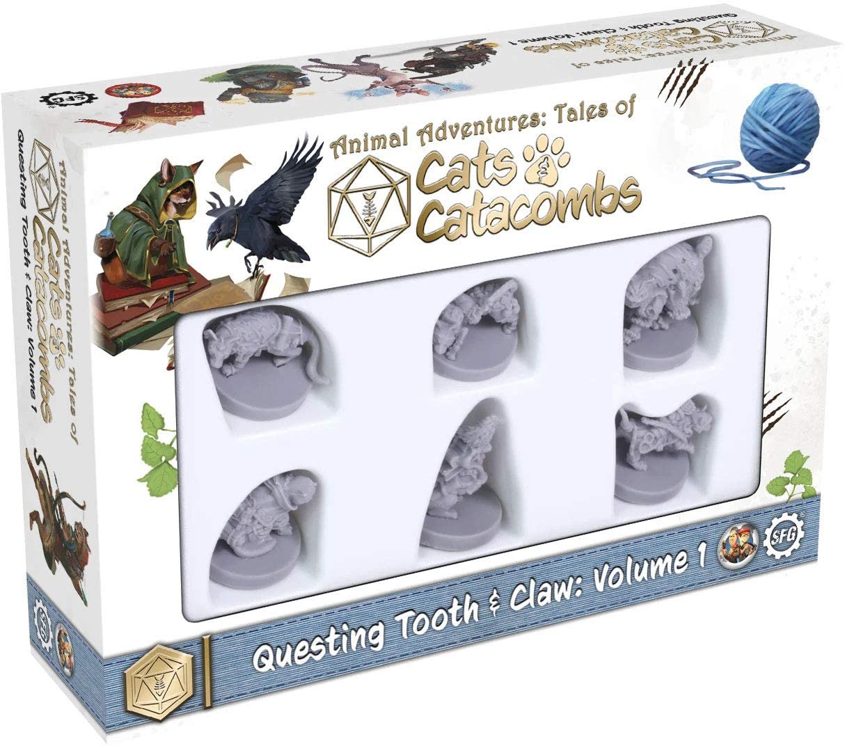 Steamforged Games Animal Adventures: Cats and Catacombs Questing Tooth and Claw Roleplaying Miniatures 5E Compatible Volume 1