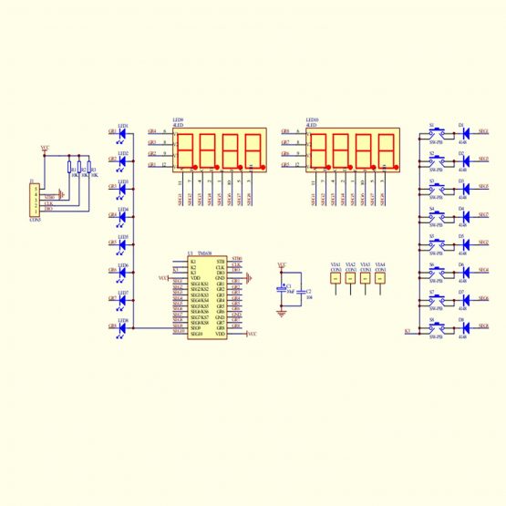 HALJIA TM1638 Digital LED Display Module 8-Bit LED Digital Tube 8 Keys Compatible with AVR Arduino ARM - Image 4