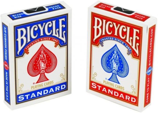 Bicycle Unisex's RED-Blue Standard Face Playing Cards (2 Pack), 88 x 63 mm