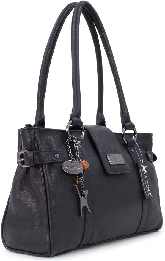CATWALK COLLECTION HANDBAGS - Women's Leather Top Handle/Shoulder Bag - MARTINA - Image 3