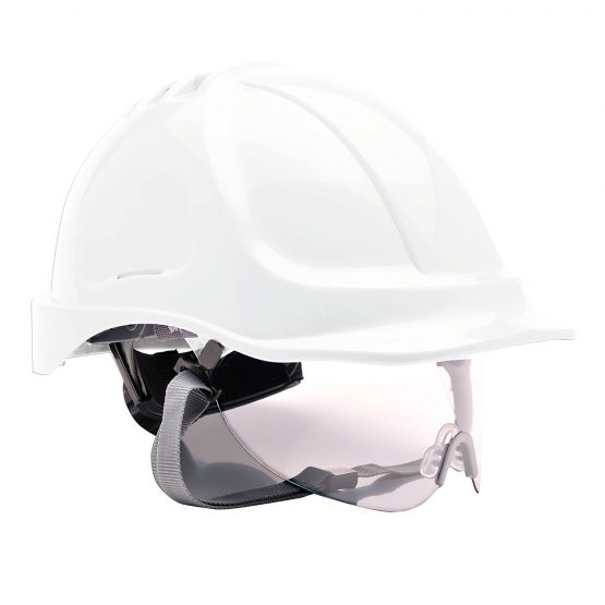 Portwest Endurance Visor Helmet, Colour: White, PW55WHR