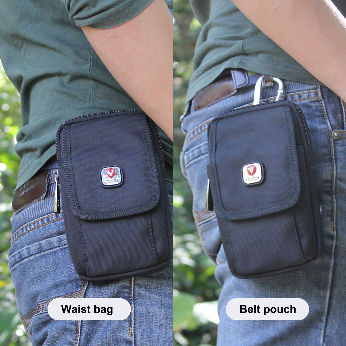 Canvas Dual Phone Holster for Belt Flip Cell Phone Case for iPhone 17 Pro Max 16 Pro Max Galaxy S25 Ultra - Image 2