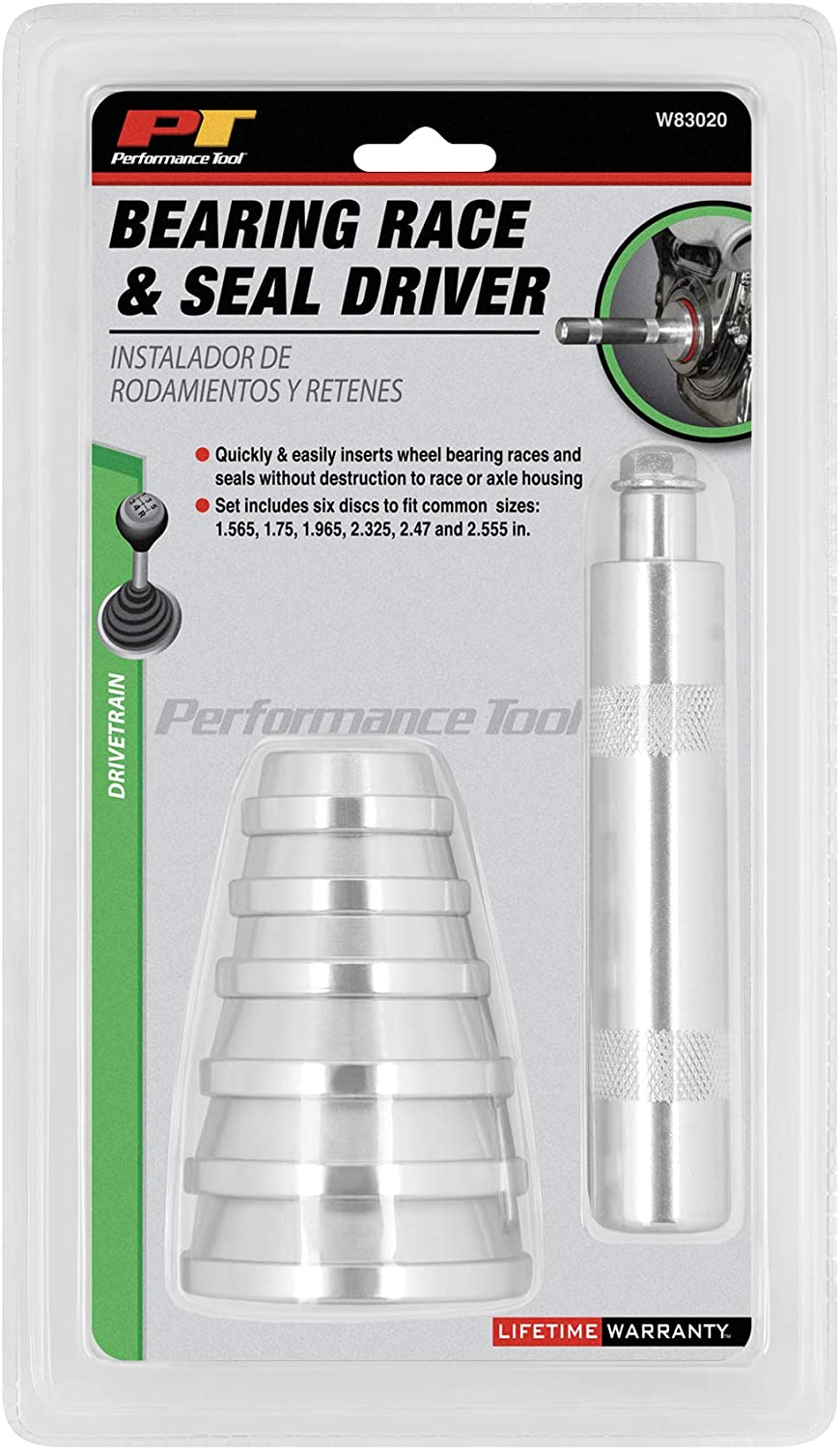 Performance Tool W83020 Bearing Race and Seal Driver Set,7-Piece