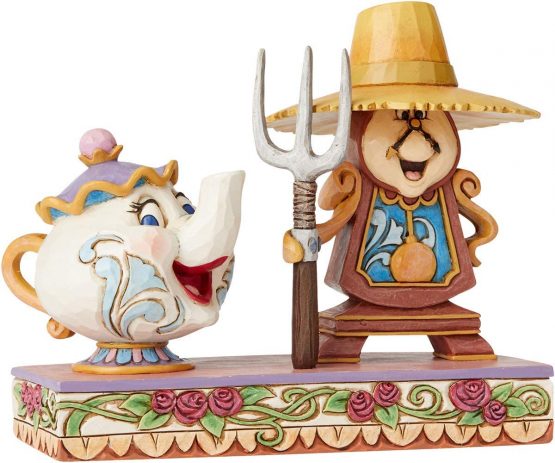 Disney Traditions Figurine, Beauty and Beast, Cogsworth & Mrs Potts - Image 2