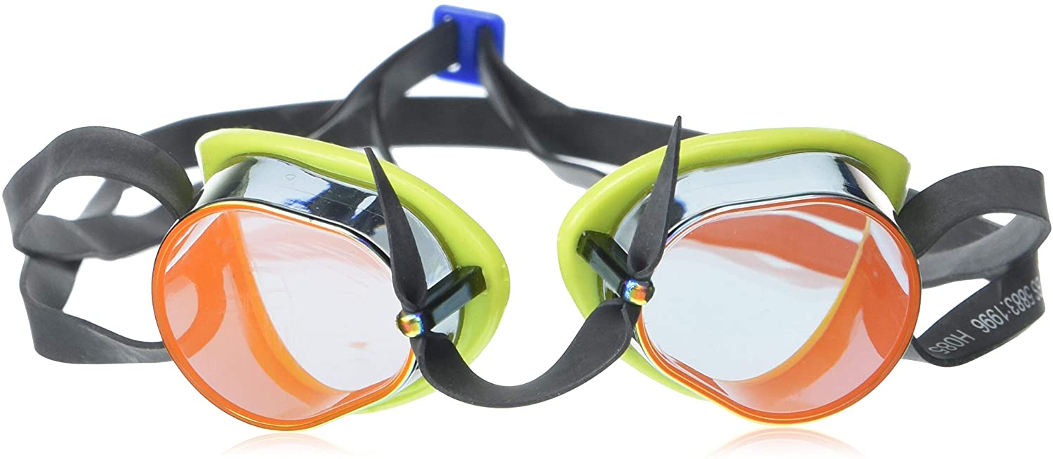 TYR Unisex’s Socket Rocket 2.0 Mirrored Swedish Style Goggles, Red/Fl ...