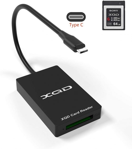 【Upgraded Version】USB C XQD Card Reader, XQD Reader Compatible with Sony G/M Series USB Mark XQD Card, Lexar 2933x/1400x USB C Mark XQD Card for Windows/Mac OS. Type C XQD Memory Card Reader