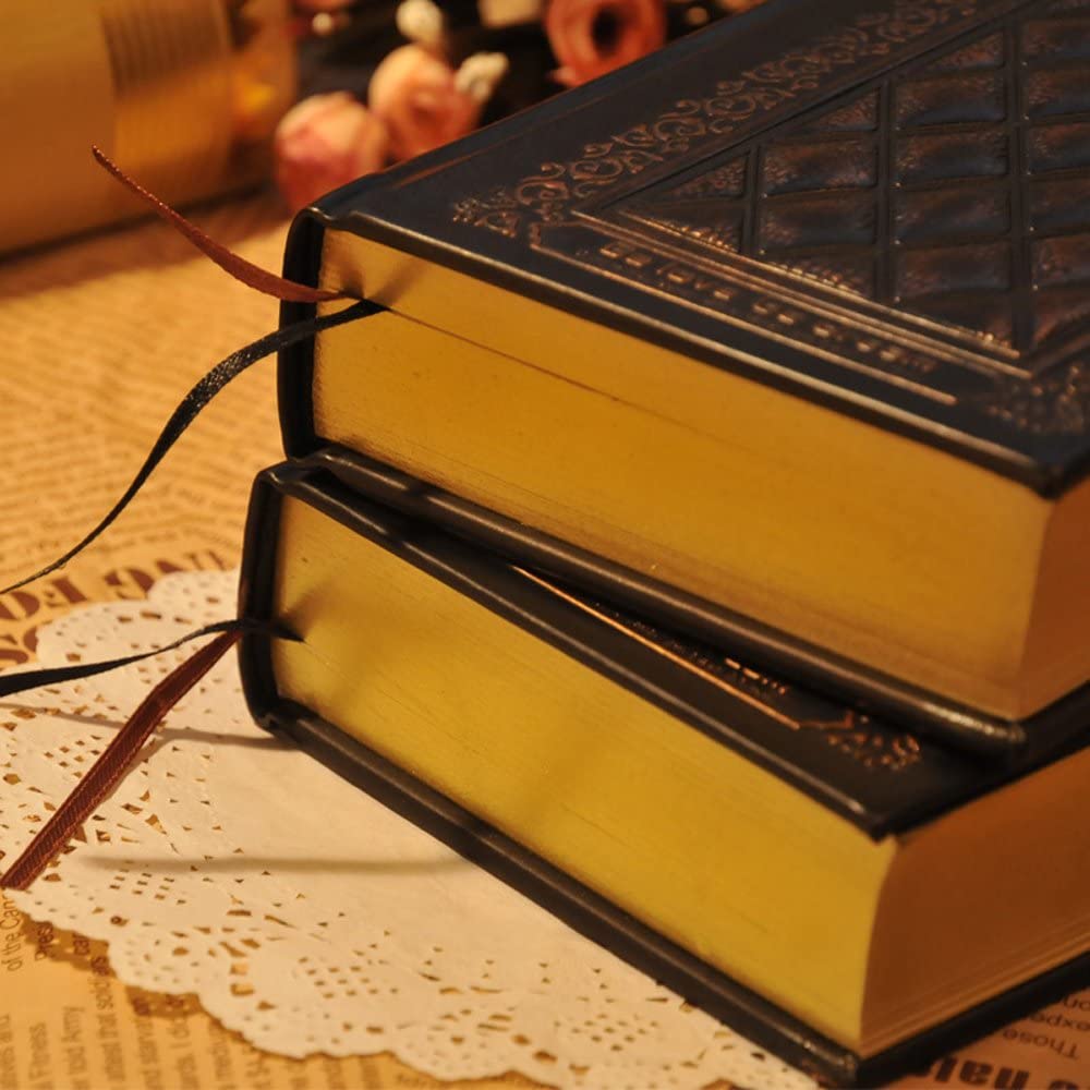Leather Vintage Embossed Cover Notebook Life Story Book Blank Hardback Scrapbook Travel Ultra Thick Writing Journal Work Diary - Image 2