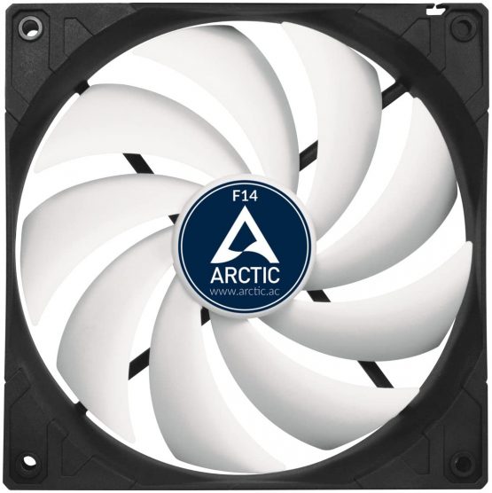 ARCTIC F14 - 140 mm 140 mm Case Fan, quiet motor, Computer, Low Noise, Fan Speed: 1350 RPM - Black, White - Image 2
